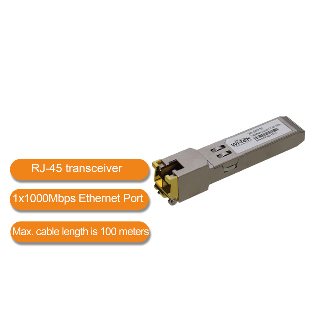 WI-TEK SFP RJ-45 TRANSCEIVER