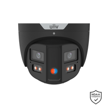 Load image into Gallery viewer, UNV 8MP TRIGUARD BINOCULAR TURRET 2.8MM FIXED CAMERA BLACK
