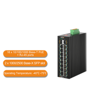 WI-TEK INDUSTRIAL MANAGED 16 PORTS POE SWITCH