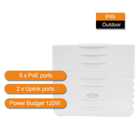 WI-TEK OUTDOOR 8 PORTS WATCHDOG POE SWITCH