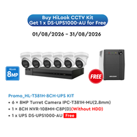 HILOOK 8MP CCTV KIT WITH UPS1000