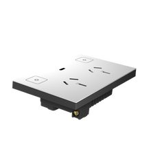 Load image into Gallery viewer, Konec Double Socket Power Point Glass White
