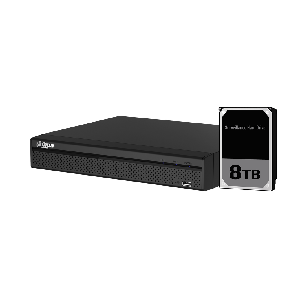 DAHUA 8CH NVR WITH 8TB INSTALLED