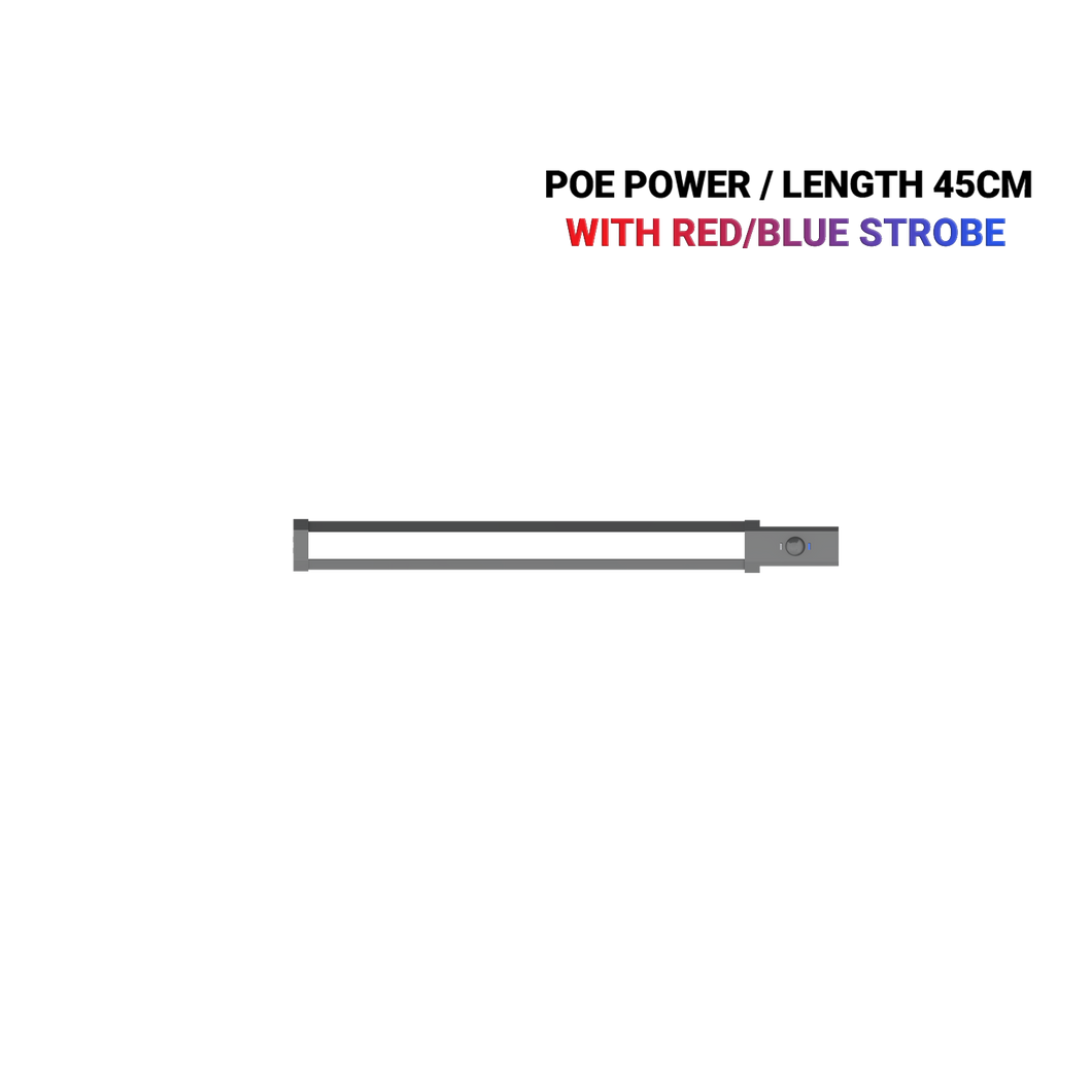 NIGHT SABRE POE 45CM SECURITY LIGHT WITH STROBE ALARM BLACK