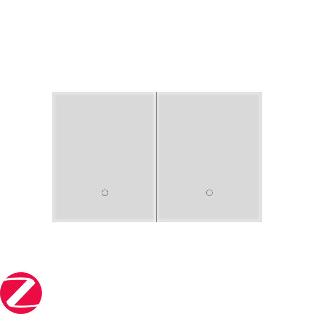 Konec Smart Switch Floating Button 2G Glass White no Neutral