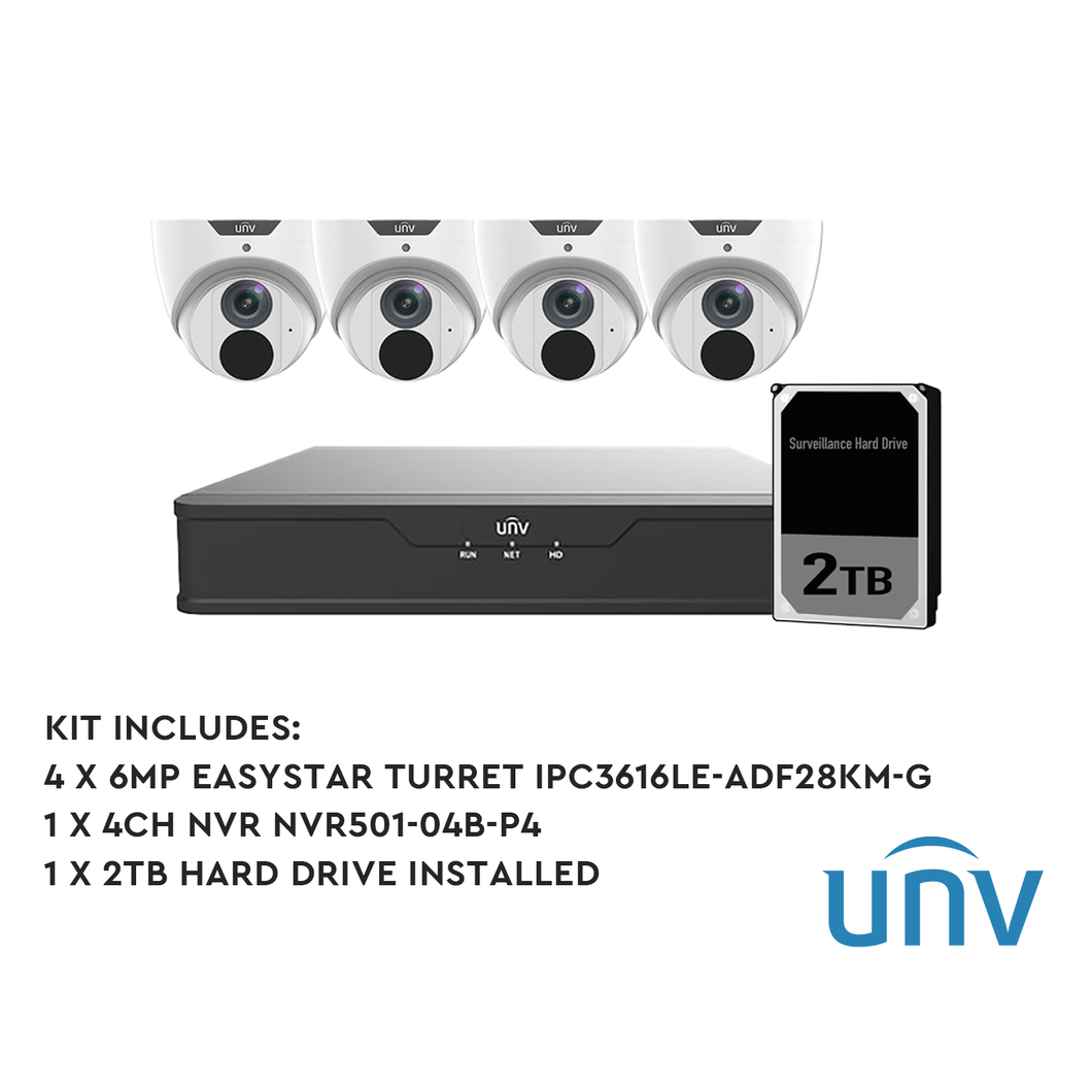 UNV 6MP 4CH KIT