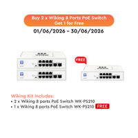 WI-TEK WIKING 8 PORTS POE SWITCH Promotion Bundle