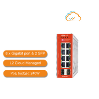 WI-TEK INDUSTRIAL CLOUD 8 PORTS POE SWITCH