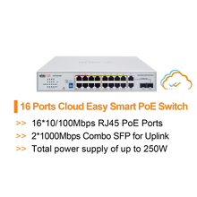 Load image into Gallery viewer, WI-TEK 16 PORTS EASY CLOUD POE SWITCH
