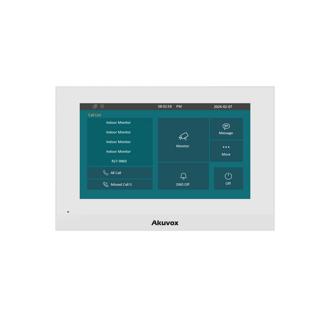 Akuvox 7 inch 2-Wire Monitor White