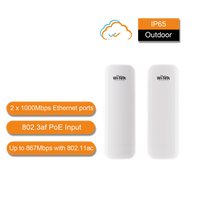 WI-TEK 5KM OUTDOOR 867MBPS WIRELESS POINT-TO-POINT CPE KIT V3