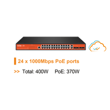 Load image into Gallery viewer, WI-TEK GIGA CLOUD MANAGED 24 PORTS POE SWITCH
