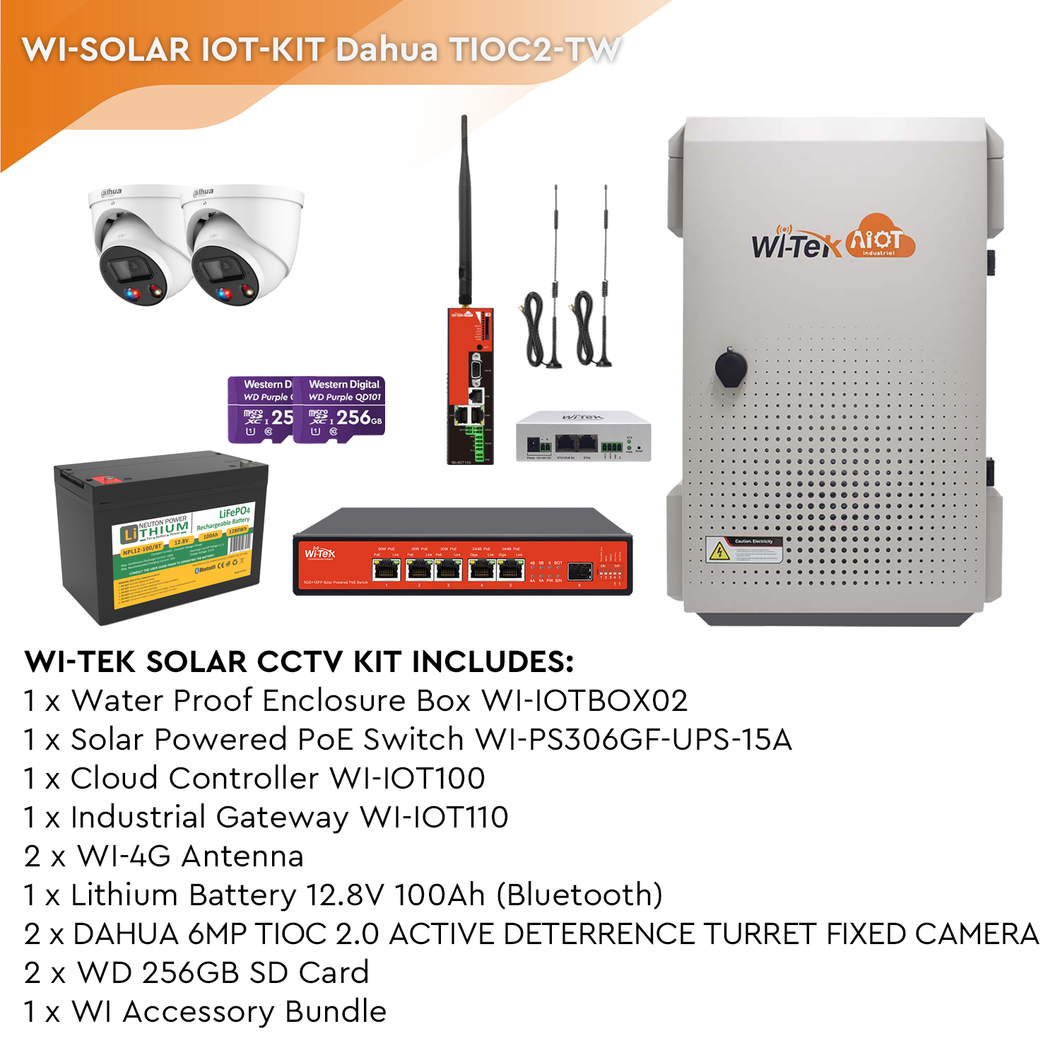 WI-SOLAR IOT BOX KIT WITH 2 X DAHUA TIOC CAMERA