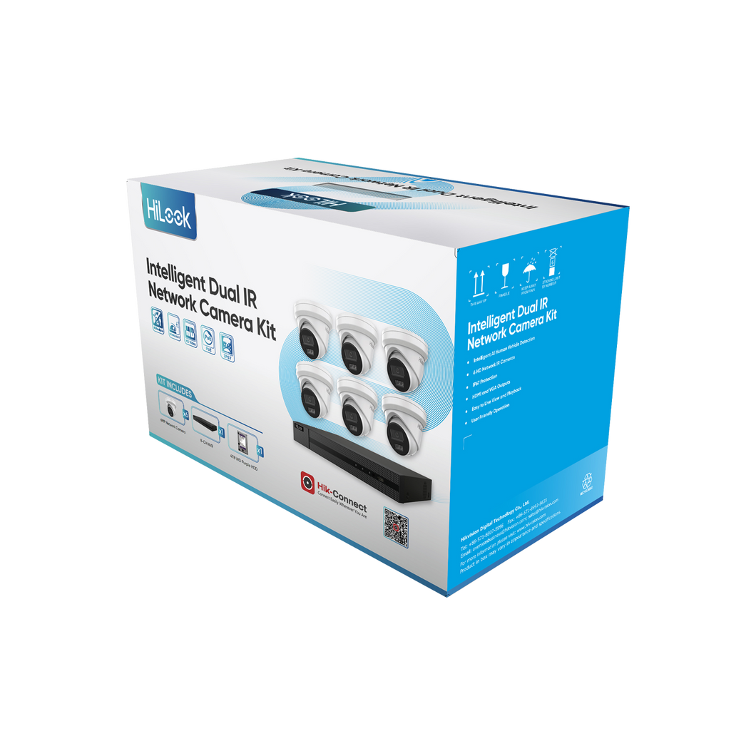 HILOOK 6MP 8CH KIT WITH 6*TURRET CAMEARS