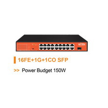 Load image into Gallery viewer, WI-TEK ECONOMIC 16 PORTS POE SWITCH
