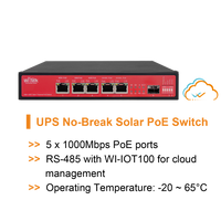 WI-TEK GIGA 5 PORTS UPS SOLAR SWITCH 15A V2