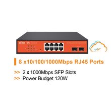 Load image into Gallery viewer, WI-TEK CLOUD EASY SMART 8 PORTS POE SWITCH
