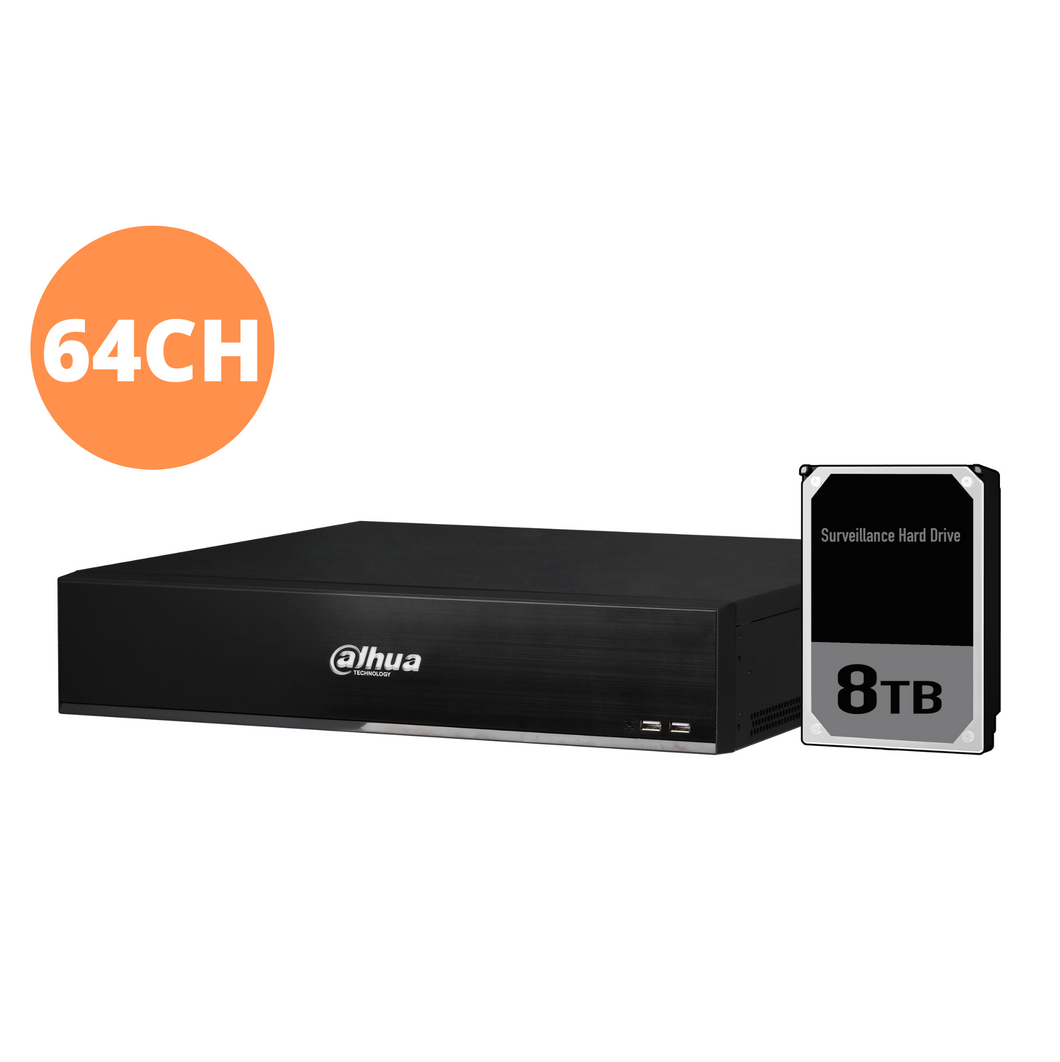 Dahua 64ch AI NVR with 8TB installed
