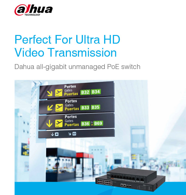 Leaflet Dahua All gigabit Unmanaged PoE Switch